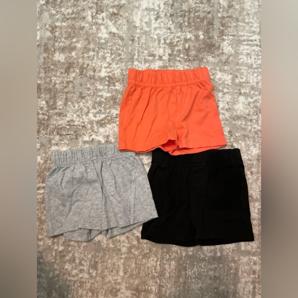 Garanimals Kids Shorts Set - Orange, Gray, Black size 3/6M